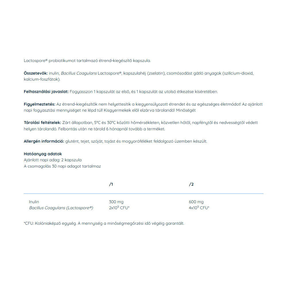 Nutriversum - Lactospore® Probiotic Capsule - 60 Caps