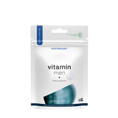Nutriversum Vitamin Men dietary supplement packaging for men's health and wellness needs.