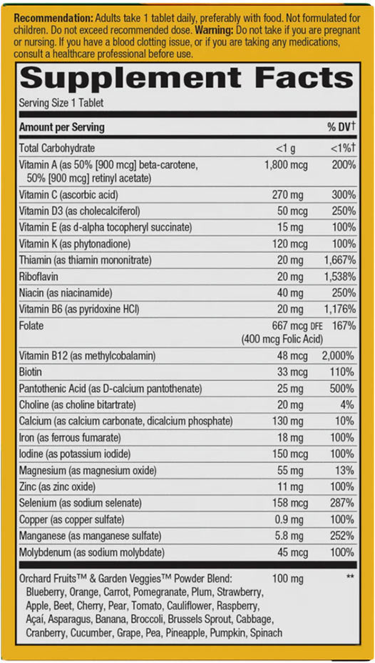 Nature'S Way - Adult Ultra Multivitamin - 60 Tabletter