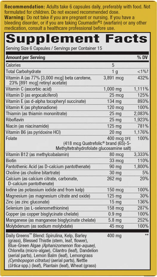 Nature's Way - Alive! Max6 Potency Multivitamin - 90 Caps (KORT DATUM 2026-07-30)
