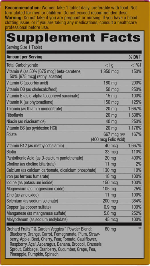 Nature's Way Alive Women's Ultra förpackning öppen