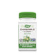 Nature's Way Chamomile Flower supplement with 100 vegan capsules promoting relaxation and digestive health.