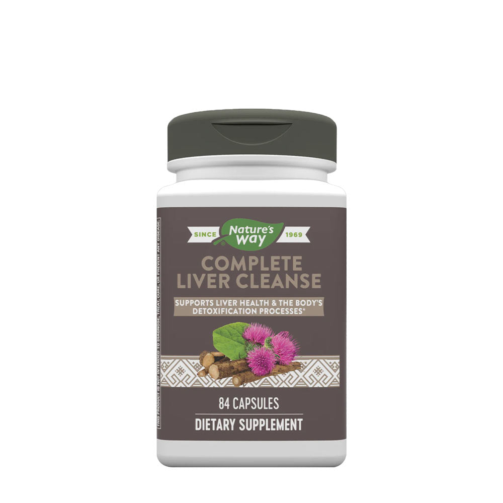 Nature's Way Complete Liver Cleanse, 84 capsules, supports liver health and detoxification processes.