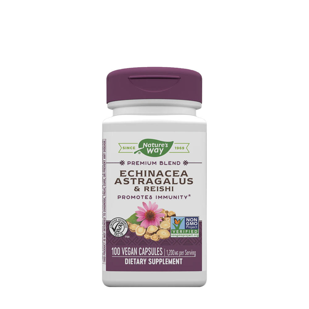 Echinacea, Astragalus & Reishi öppen förpackning