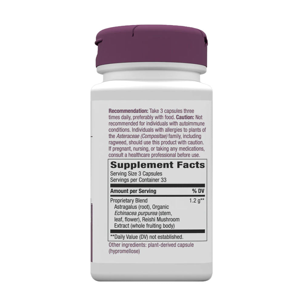Echinacea, Astragalus & Reishi baksida