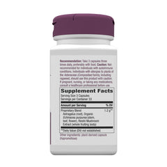 Echinacea, Astragalus & Reishi baksida