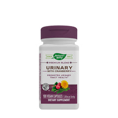Nature's Way Urinary Supplement with Cranberry in a bottle promoting urinary tract health, 100 vegan capsules.