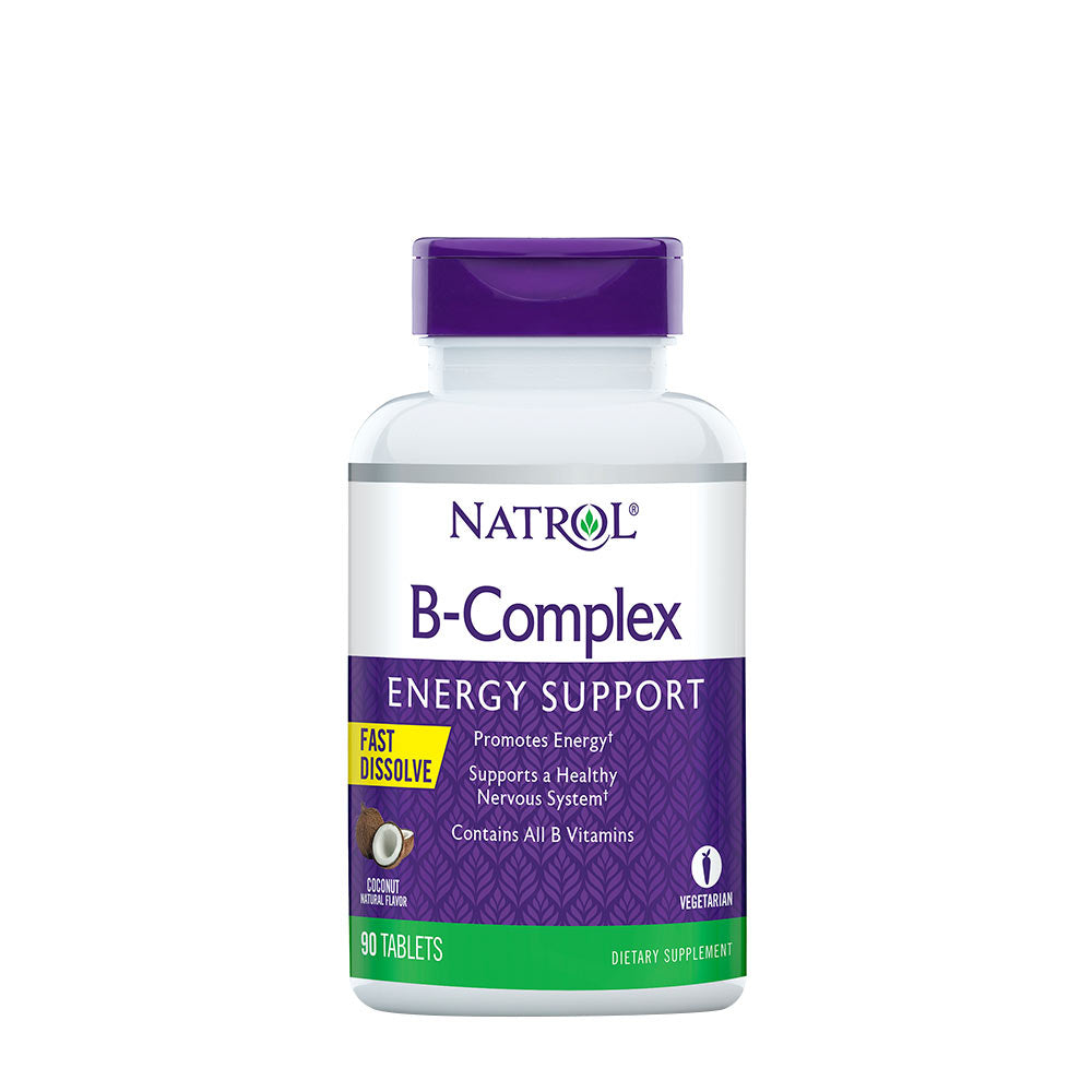 Natrol B-Complex Energy Support baksida näringsfakta