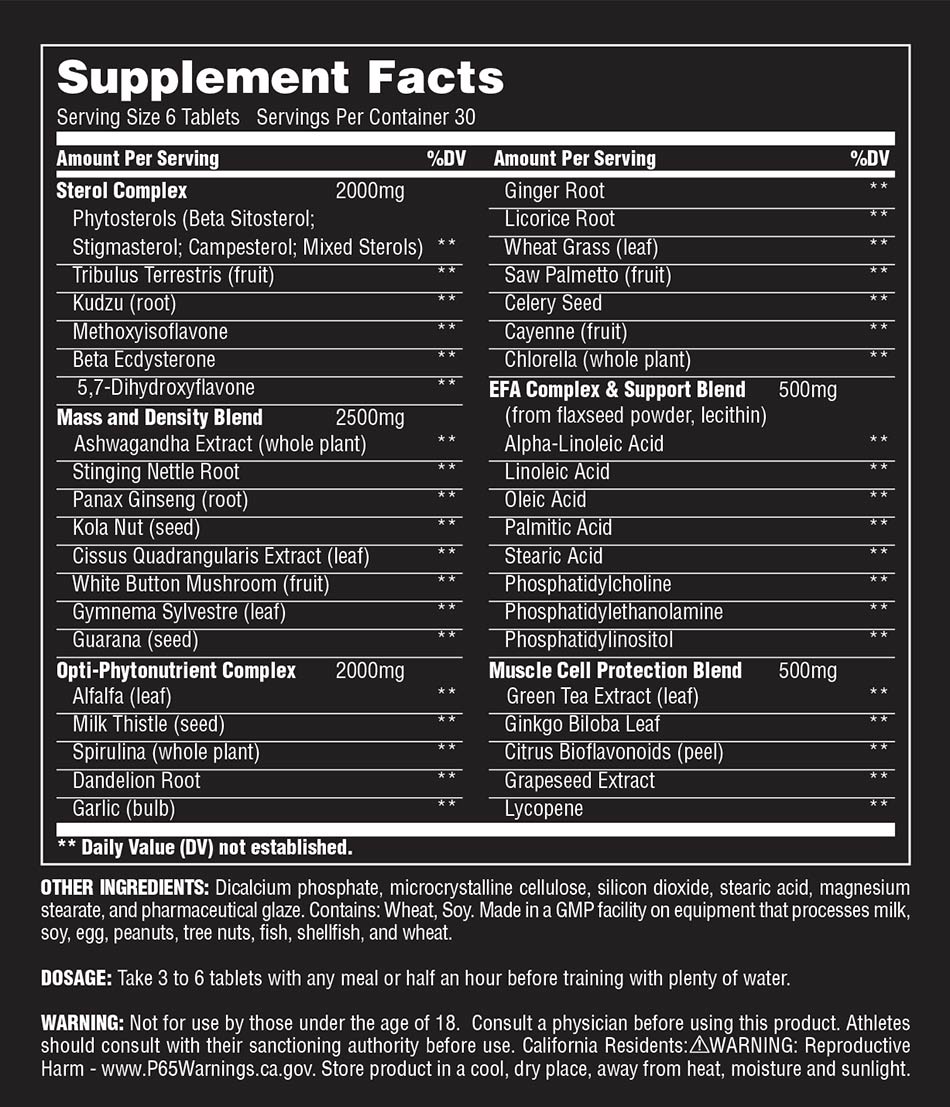 Natural Sterol Complex ingredienser & etikett