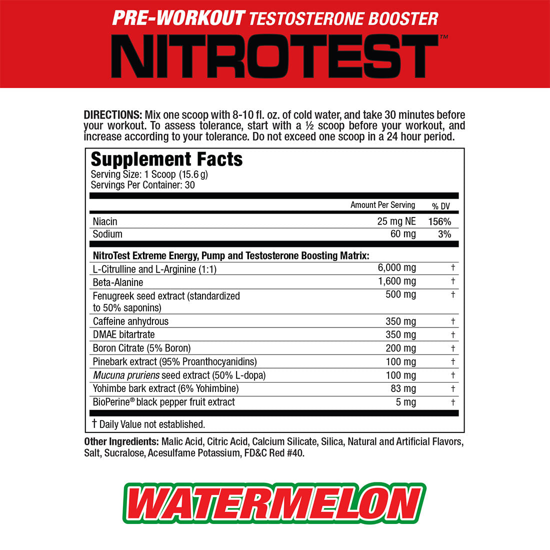 MuscleMeds - Nitrotest - 2 in 1 Pre-Workout + Test Booster