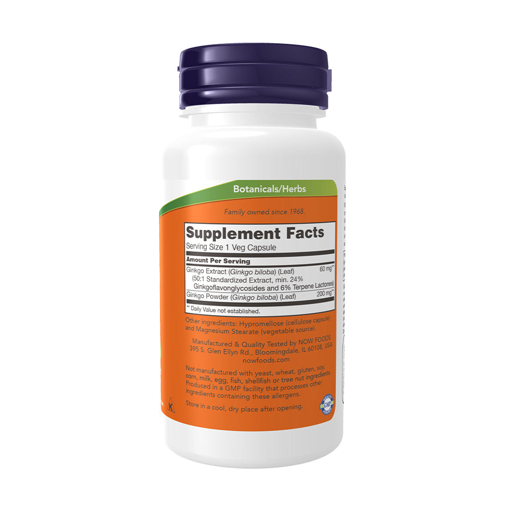 NOW Foods - Ginkgo Biloba - 60 Vcaps