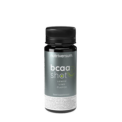 Nutriversum BCAA Shot in lemon-lime flavor for muscle recovery and performance support.