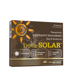 Olimp Beta-Solar supplement box with sun and skin blend benefits for healthy tanning.
