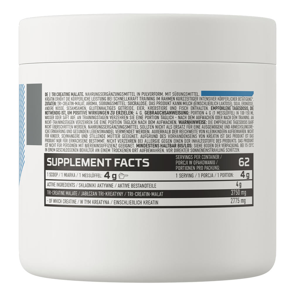 OstroVit Tri Creatine Malate baksida näringsfakta