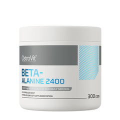 OstroVit Beta-Alanine 2400 mg supplement with 300 capsules for muscle recovery and enhanced performance.
