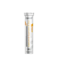 OstroVit Calcium & Quercetin & Zinc effervescent tablets in orange flavor, convenient dietary supplement for immune support.