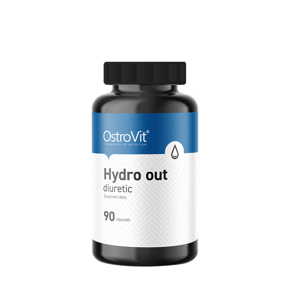 OstroVit Hydro Out Diuretic supplement bottle with 90 capsules for dietary support.