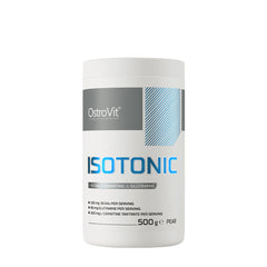 OstroVit Isotonic Powder 500g packaging with BCAA and L-Glutamine in pear flavor.