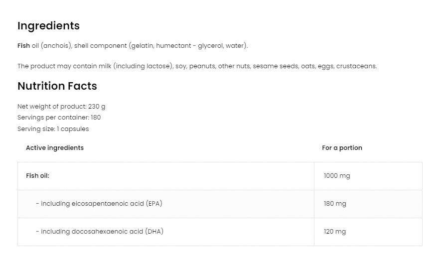 OstroVit - Omega 3 - 180 kapsulia