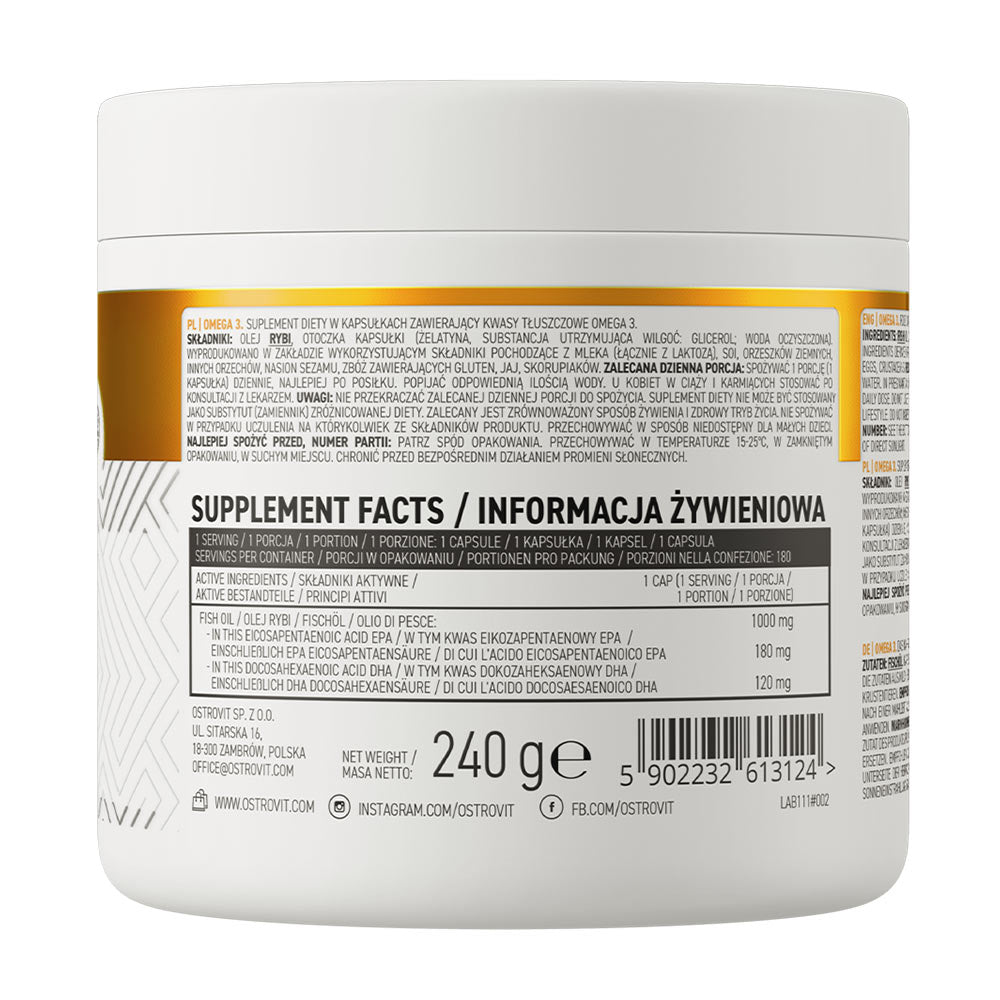 OstroVit - Omega 3 - 180 kapsulia