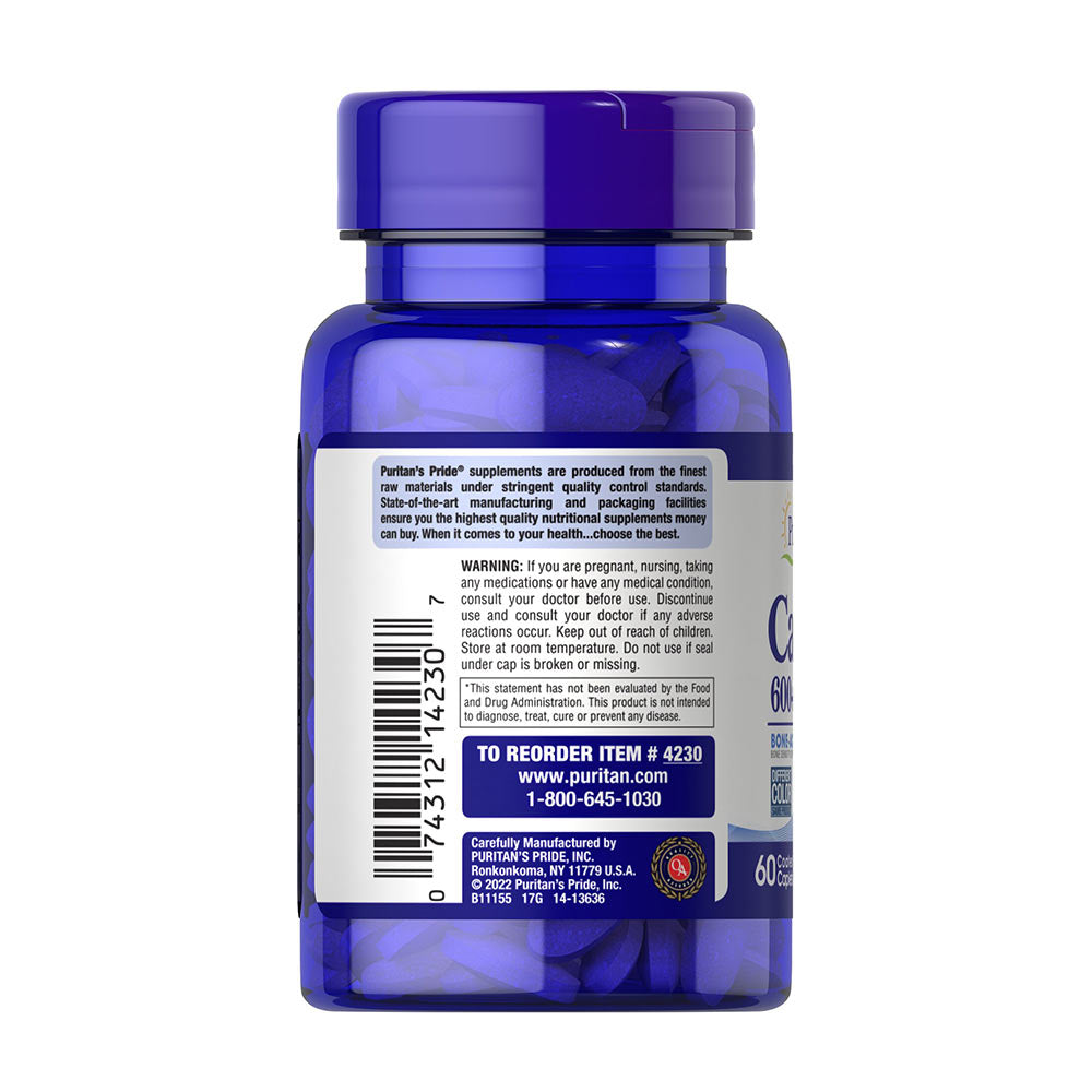 Puritan's Pride - Calcium + Vitamin D3 - 60 Tablets