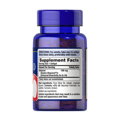 Ubiquinol – 100 mg baksida näringsfakta