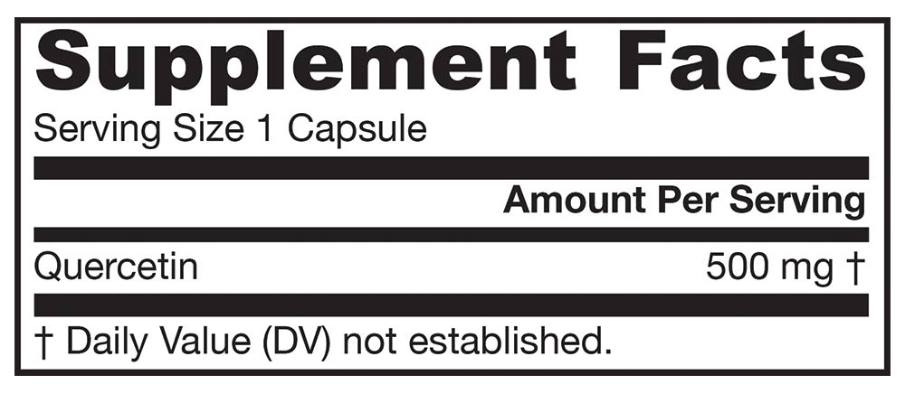 Jarrow Formulas - Quercetin - 500mg - 100 Vcaps (LYHYT PÄIVÄYS 2026-07-30)