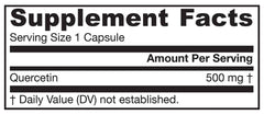 Jarrow Formulas - Quercetin - 500mg - 100 Vcaps (LYHYT PÄIVÄYS 2026-07-30)
