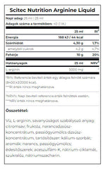 Mega Arginine ingredienser och innehållsdeklaration