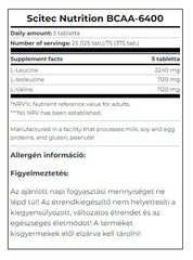 BCAA 6400 ingredienser & etikett