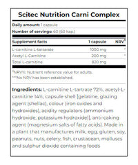 Scitec Nutrition Carnitine Complex näringsfakta