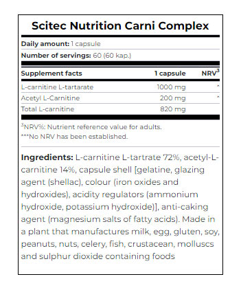 Scitec Nutrition - Carnitine Complex - 60 Mega Caps