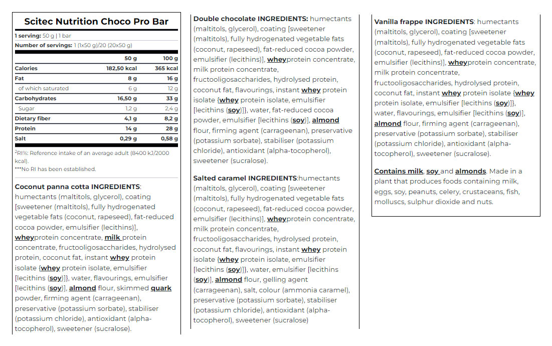 Scitec Nutrition - Choco Pro Bar