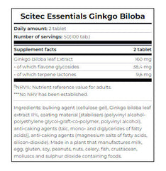 Scitec Nutrition - Ginkgo Biloba - 100 Tabs