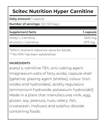 Scitec Nutrition - Hyper Carnitine - 120 Caps