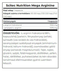 Mega Arginine – 120 kapslar baksida