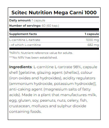 Scitec Nutrition - Mega Carnitine - 60 Caps