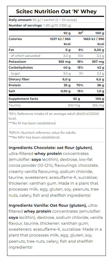 Scitec Nutrition - Oat And Whey