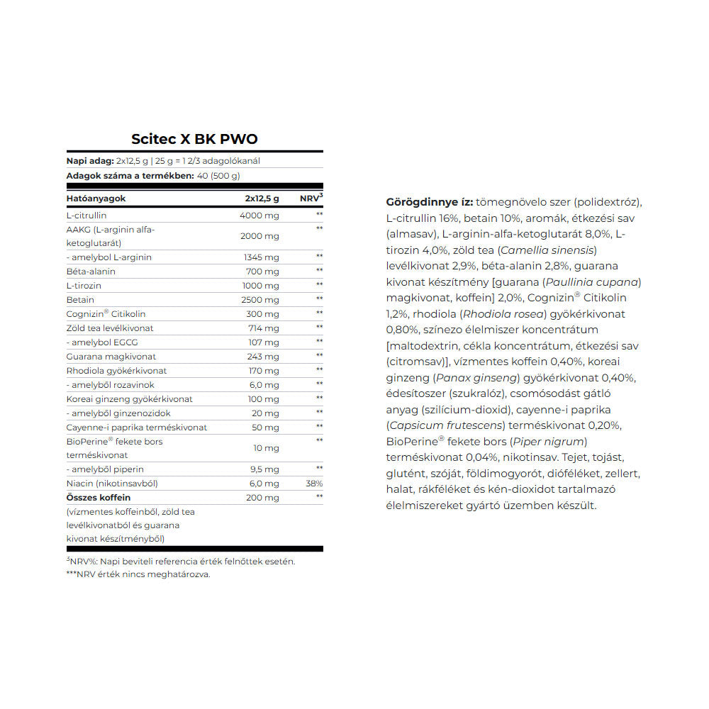 Scitec - PWO Pre-Workout Drink Powder