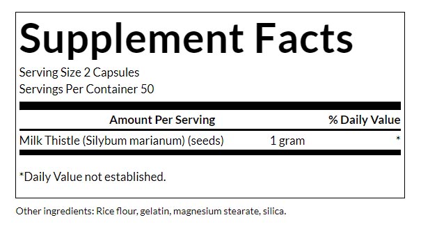 Swanson - Milk Thistle - Full Spectrum - 100 Caps