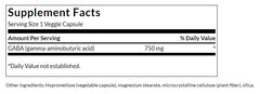 Swanson - GABA, 750mg Maximum Strength - 60 Vcaps