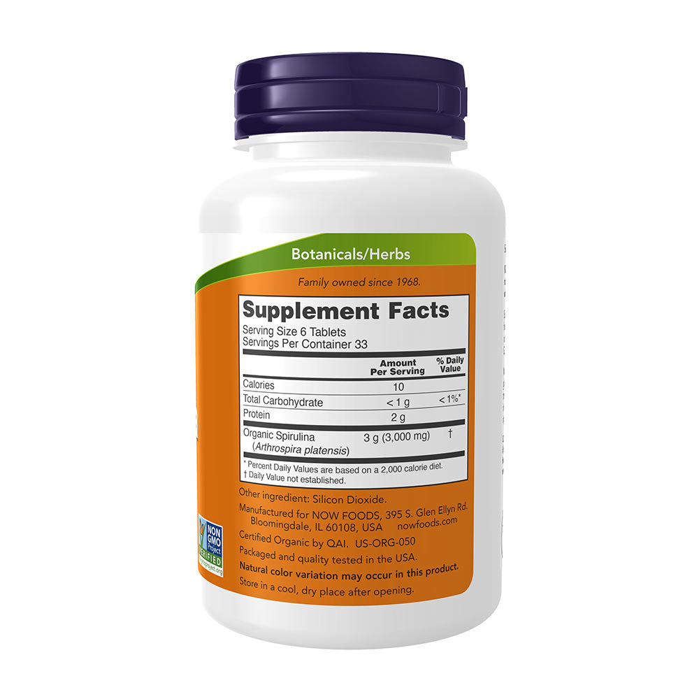 NOW Foods - Spirulina, 500 mg - 500 tabletter