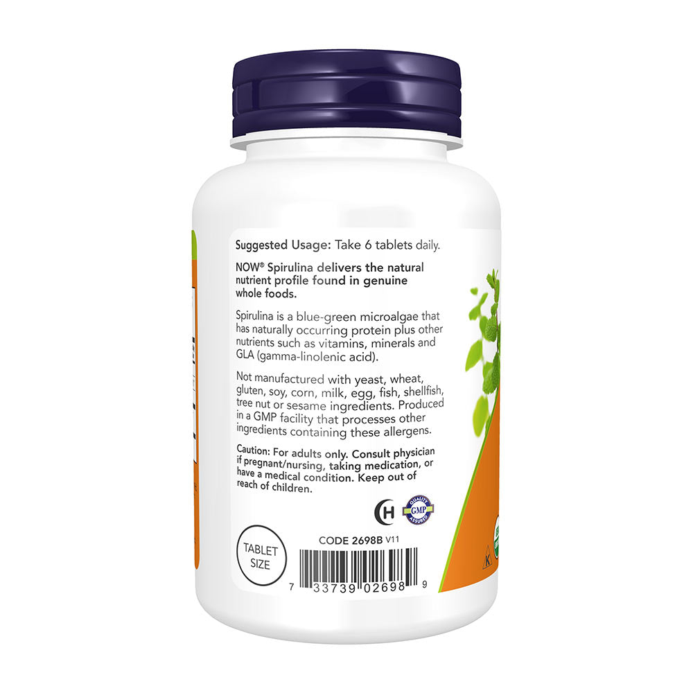 NOW Foods - Spirulina, 500 mg - 500 tabletter