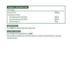 Natures Aid - Super Strength Fish Oil - Omega-3 - 60 Sgels