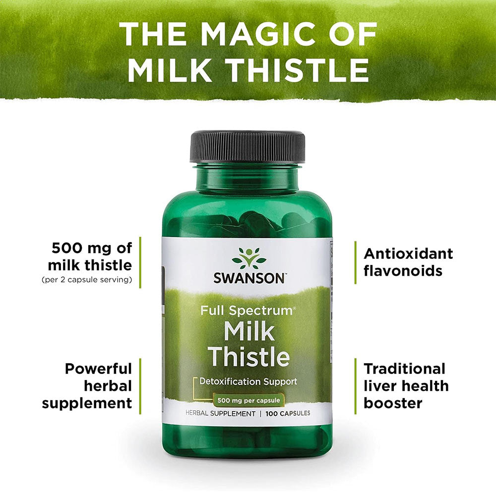 Swanson - Milk Thistle - Full Spectrum - 100 Caps