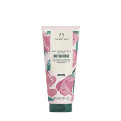 The Body Shop British Rose Body Lotion, 200ml, moisturizing, vegan, suitable for normal to dry skin, 72-hour hydration.