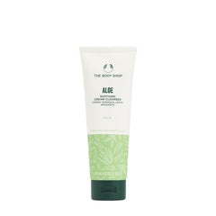 The Body Shop Aloe Soothing Cream Cleanser in a 125ml tube for sensitive skin, enriched with Fair Trade aloe vera.
