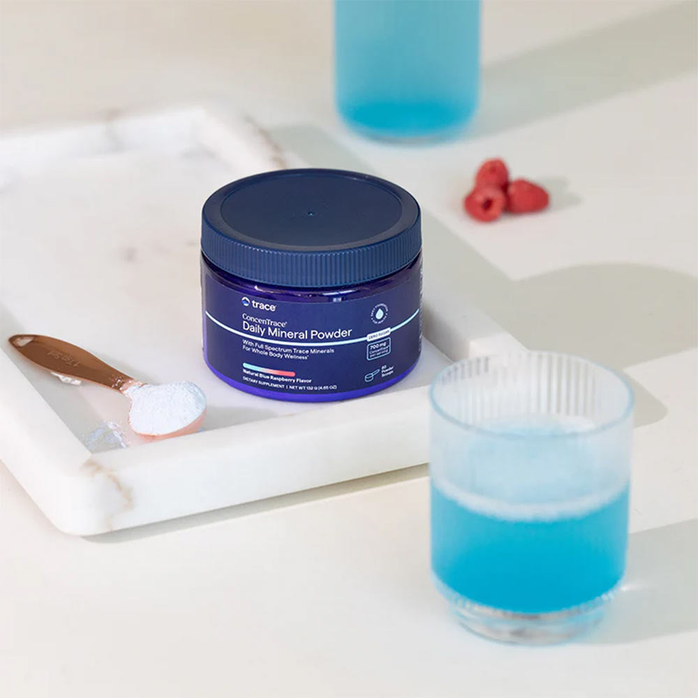 Trace Minerals - Daily Mineral Powder - Blue Raspberry 132g