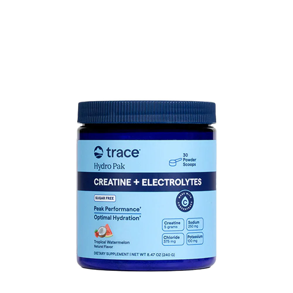 Trace Minerals Hydro Pak baksida med näringsinformation