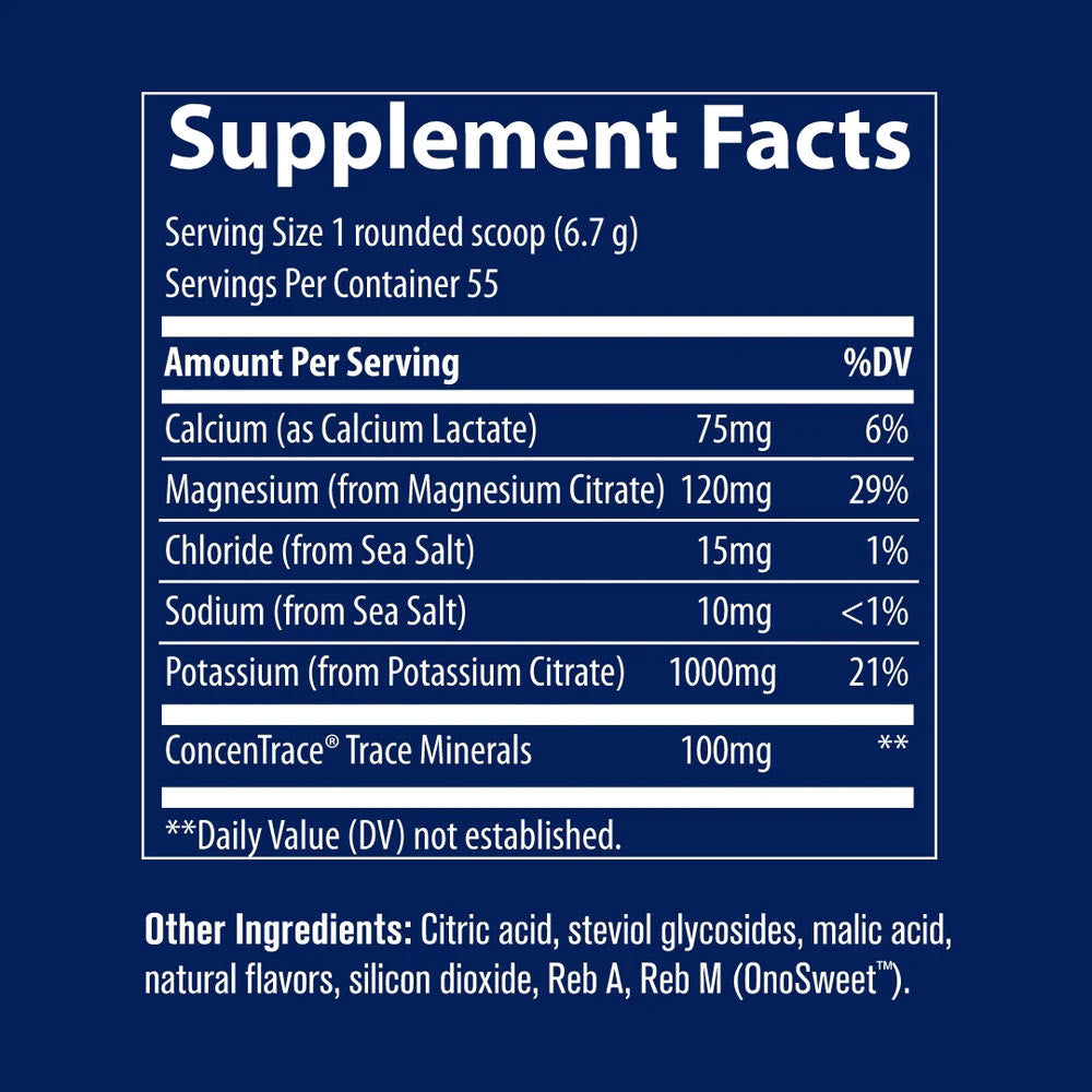 Trace Minerals KETO Elektrolytpulver baksida